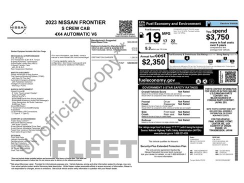 Used 2023 Nissan Frontier S w/ Tow Package image 6