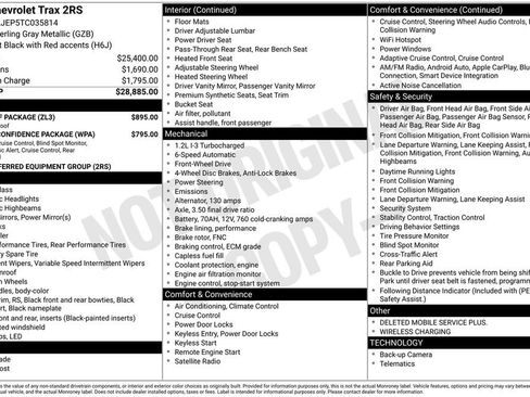 New 2026 Chevrolet Trax RS w/ Sunroof Package image 6