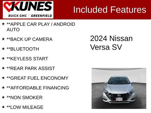 Used 2024 Nissan Versa SV FWD image 2