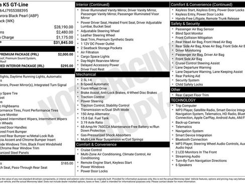 Used 2025 Kia K5 GT-Line w/ GT-Line Premium Package FWD image 7