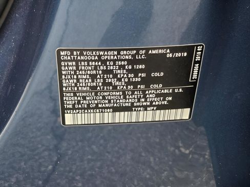 Used 2019 Volkswagen Atlas S FWD image 29
