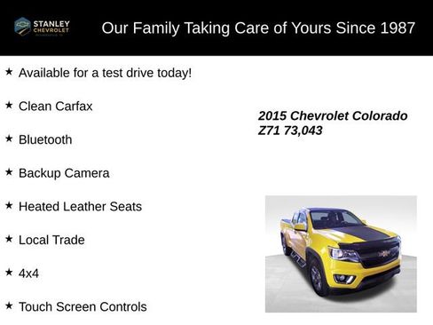 Used 2015 Chevrolet Colorado Z71 AWD/4WD image 9