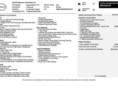 Used 2024 Nissan Armada SL image 3
