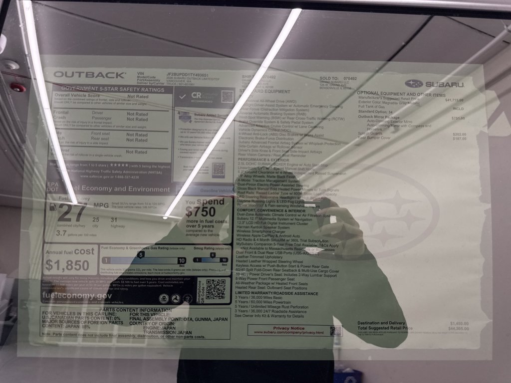 New 2026 Subaru Outback Limited AWD/4WD image 29