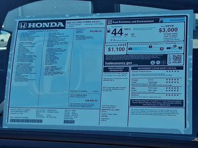 New 2026 Honda Accord Sport