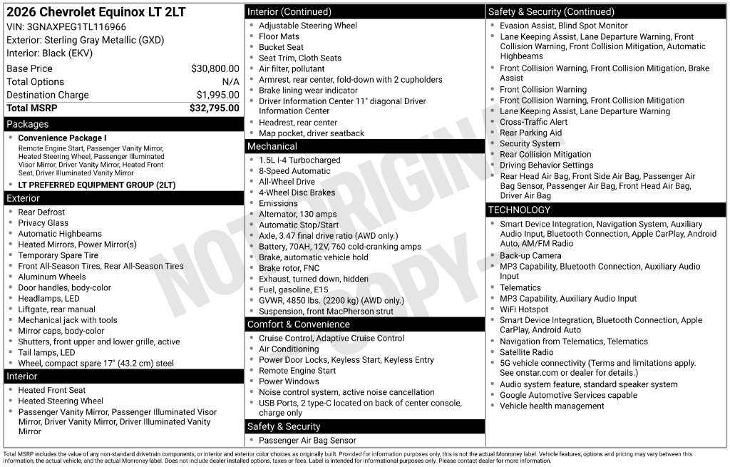 Used 2026 Chevrolet Equinox LT AWD/4WD image 28
