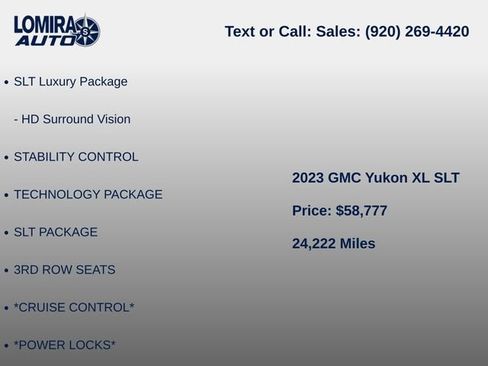 Used 2023 GMC Yukon XL SLT w/ SLT Luxury Package AWD/4WD image 9