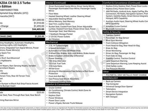 Certified 2025 MAZDA CX-50 Meridian Edition w/ Apex Package image 59