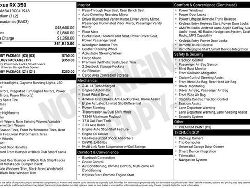 Used 2024 Lexus RX 350 FWD w/ Accessory Package (K3) image 5