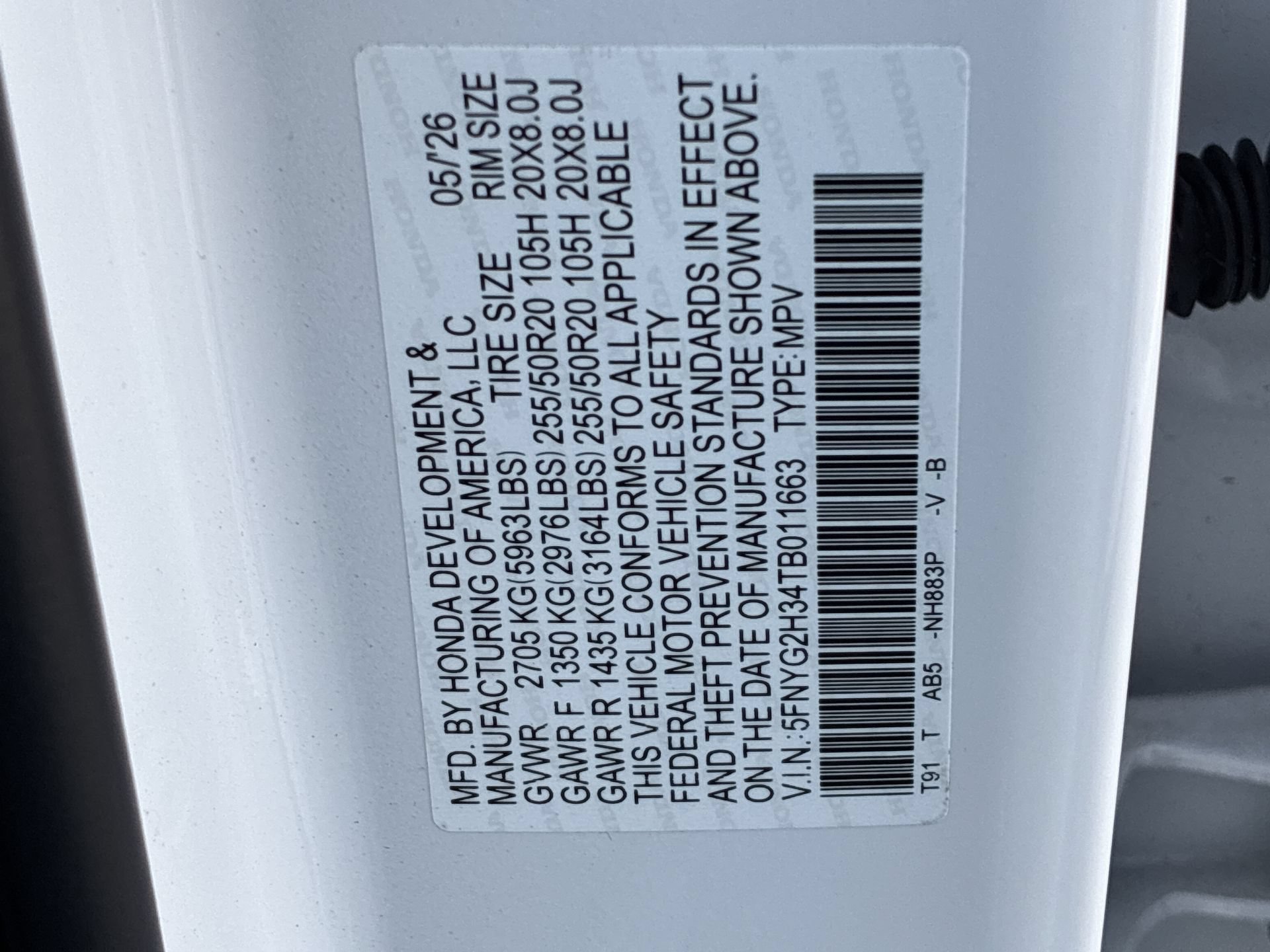 Certified 2026 Honda Pilot Sport image 38