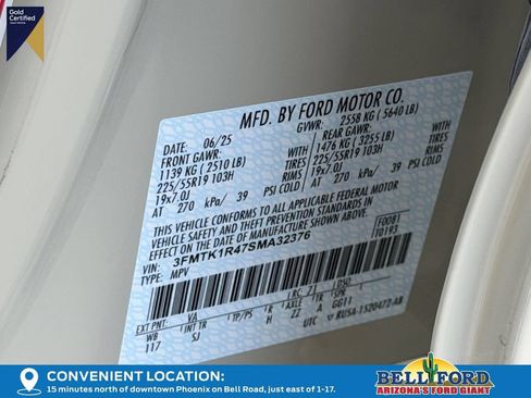 Certified 2025 Ford Mustang Mach-E Select RWD image 35