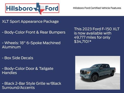 Certified 2023 Ford F150 XLT w/ Equipment Group 302A High image 17