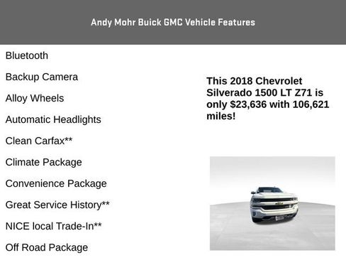 Used 2018 Chevrolet Silverado 1500 LT w/ All Star Edition AWD/4WD image 4