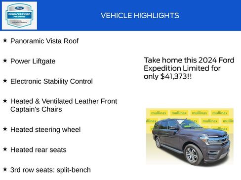 Certified 2024 Ford Expedition Limited AWD/4WD image 19
