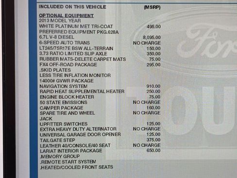 Used 2013 Ford F350 Lariat w/ Lariat Interior Pkg AWD/4WD image 22