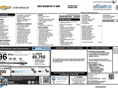 Used 2024 Chevrolet Blazer EV LT AWD/4WD image 4