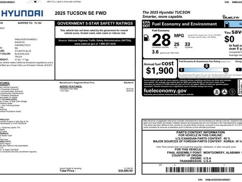 Used 2025 Hyundai Tucson SE image 52