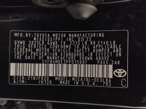 Used 2023 Toyota Corolla LE FWD image 33
