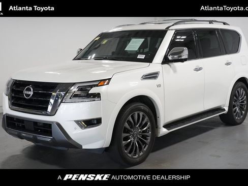 Used 2021 Nissan Armada Platinum w/ Captain's Chairs Package RWD image 1
