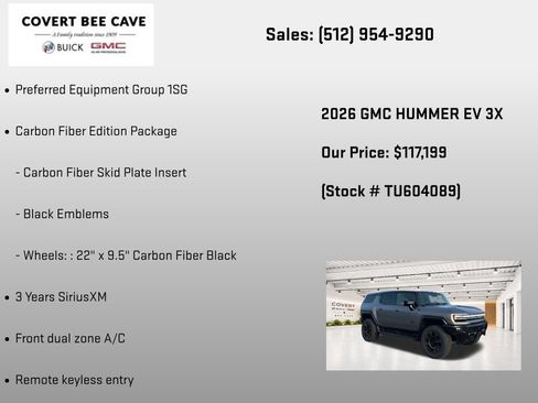 New 2026 GMC Hummer EV 3X w/ Carbon Fiber Edition Package AWD/4WD image 7