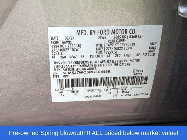 Used 2024 Lincoln Aviator Reserve w/ Jet Package RWD image 56