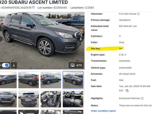 Used 2020 Subaru Ascent Limited w/ Technology Package image 53