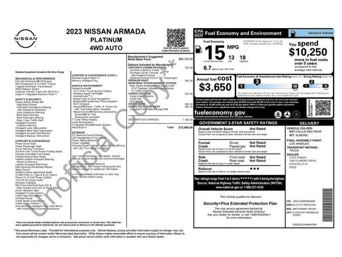 Used 2023 Nissan Armada Platinum w/ Captain's Chairs Package image 45