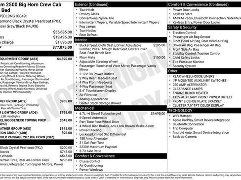 Used 2022 RAM 2500 Big Horn w/ Level C Equiment Group image 11