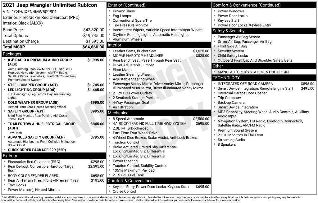 Used 2021 Jeep Wrangler Unlimited Rubicon AWD/4WD image 3
