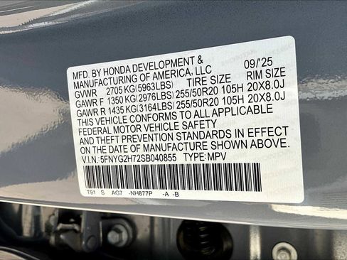 New 2025 Honda Pilot Touring image 18