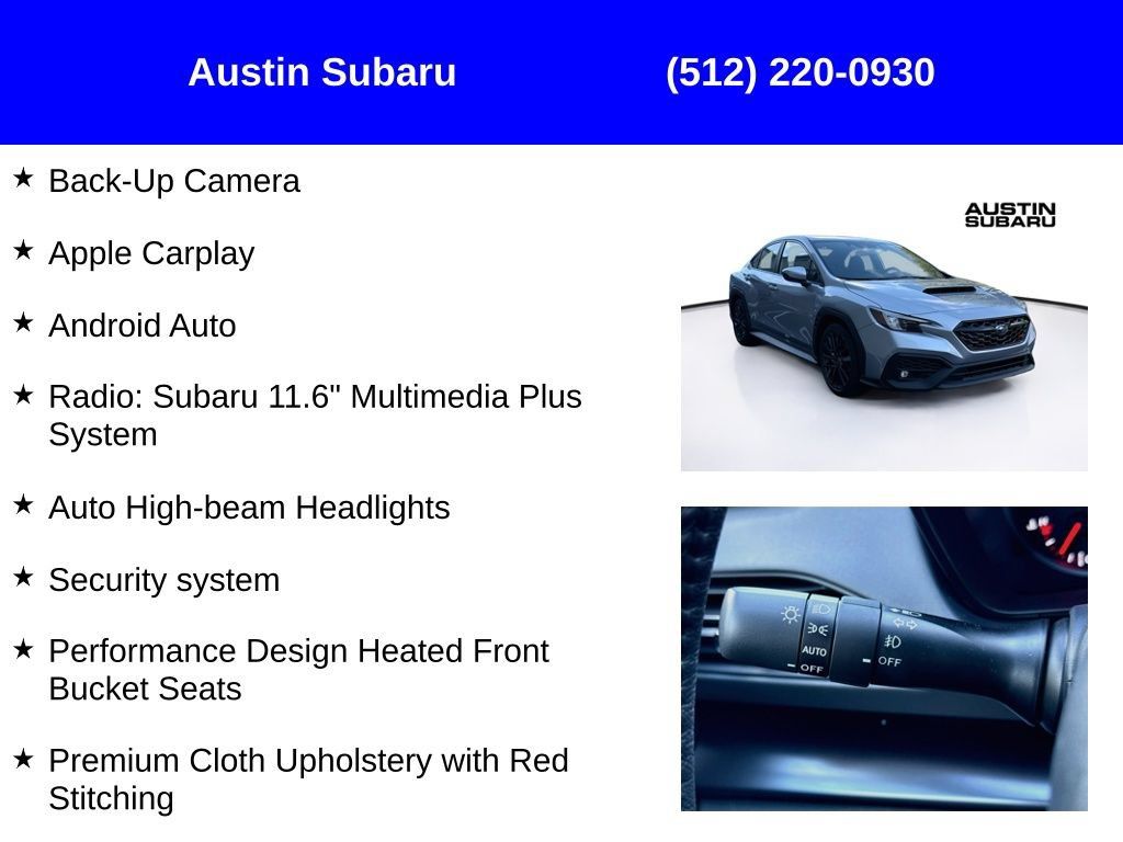 New 2026 Subaru WRX Premium AWD/4WD image 9