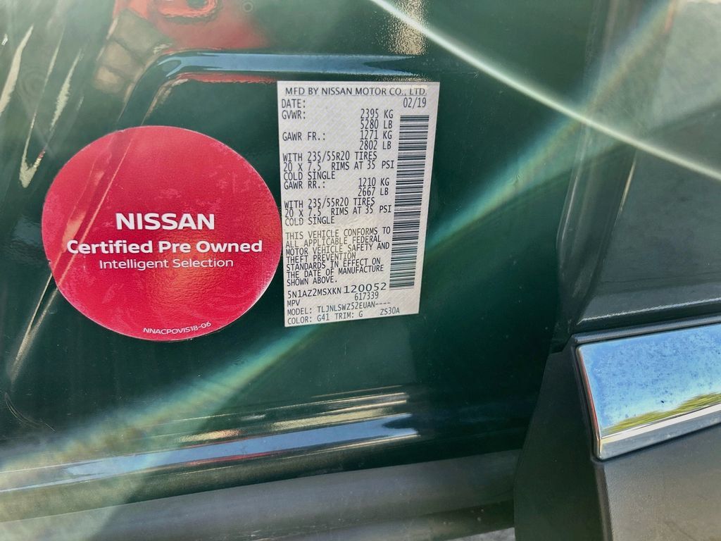 Used 2019 Nissan Murano Platinum w/ Cargo Package AWD/4WD image 34