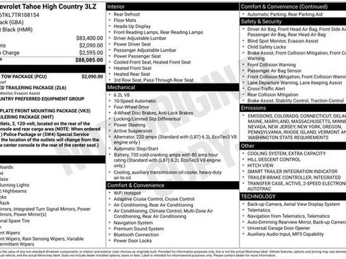 New 2026 Chevrolet Tahoe High Country w/ Sun And Tow Package image 5