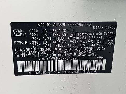 Certified 2024 Subaru Ascent Onyx Edition image 14