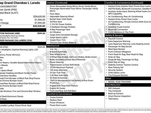 Used 2025 Jeep Grand Cherokee L Laredo w/ Trailer Tow Package RWD image 8