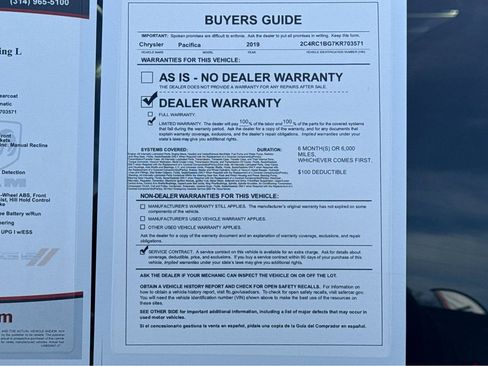 Used 2019 Chrysler Pacifica Touring-L w/ Tire & Wheel Group image 28