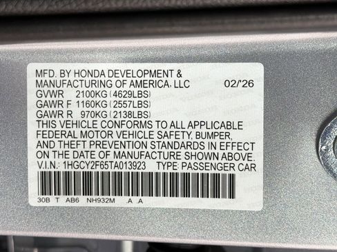 New 2026 Honda Accord EX-L image 20