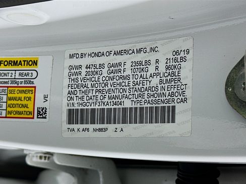Used 2019 Honda Accord Sport image 12
