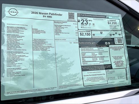 New 2026 Nissan Pathfinder SV w/ Cargo Package AWD/4WD image 17