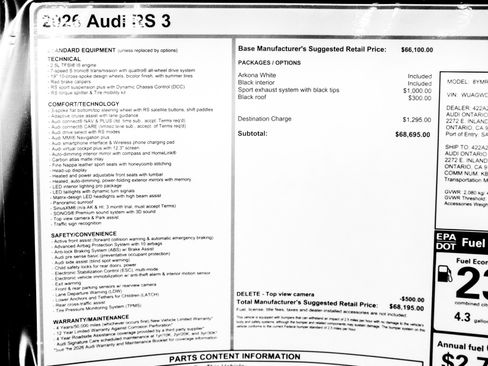 New 2026 Audi RS 3 image 38