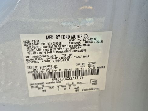 Used 2019 Ford Flex SEL w/ Equipment Group 202A FWD image 33