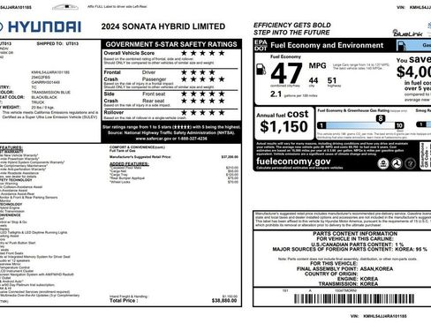 Used 2024 Hyundai Sonata Limited FWD image 4