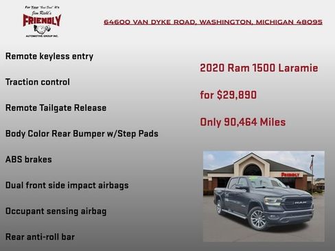 Used 2020 RAM 1500 Laramie w/ Sport Appearance Package image 30