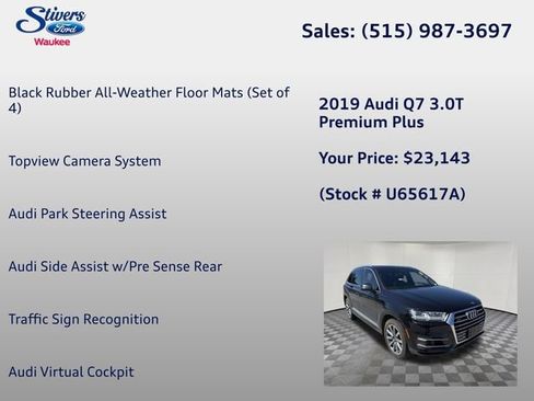Used 2019 Audi Q7 3.0T Premium Plus w/ Premium Plus Package AWD/4WD image 29