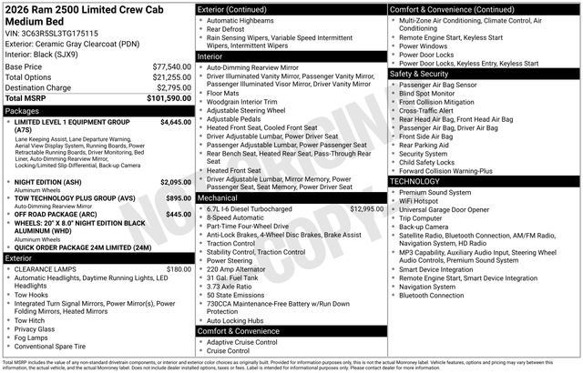 New 2026 RAM 2500 Limited AWD/4WD image 3