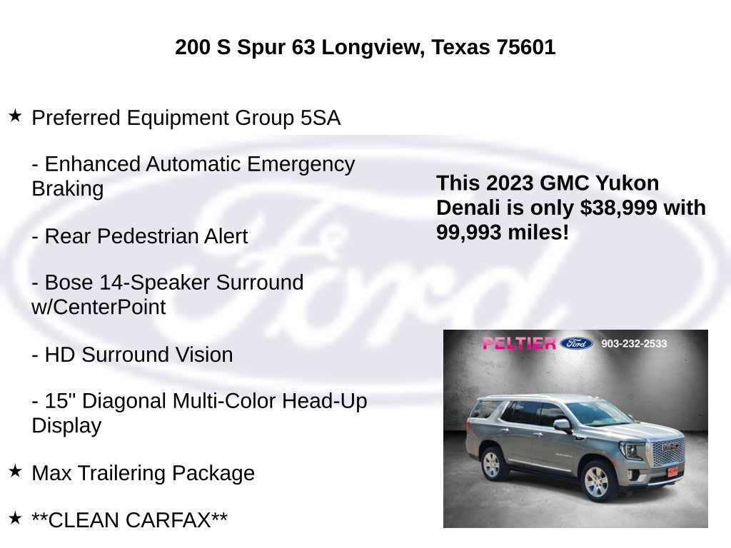 Used 2023 GMC Yukon Denali w/ Max Trailering Package RWD image 20