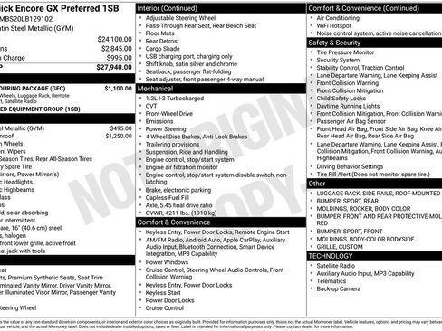 Used 2020 Buick Encore GX Preferred w/ Sport Touring Package FWD image 5