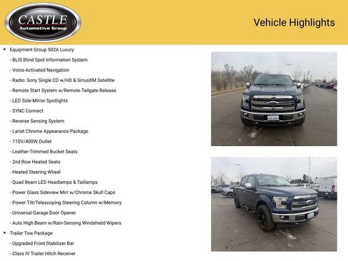 Used 2017 Ford F150 Lariat w/ Equipment Group 502A Luxury image 4