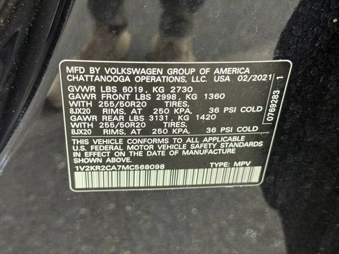Used 2021 Volkswagen Atlas SE w/ Panoramic Sunroof Package AWD/4WD image 15