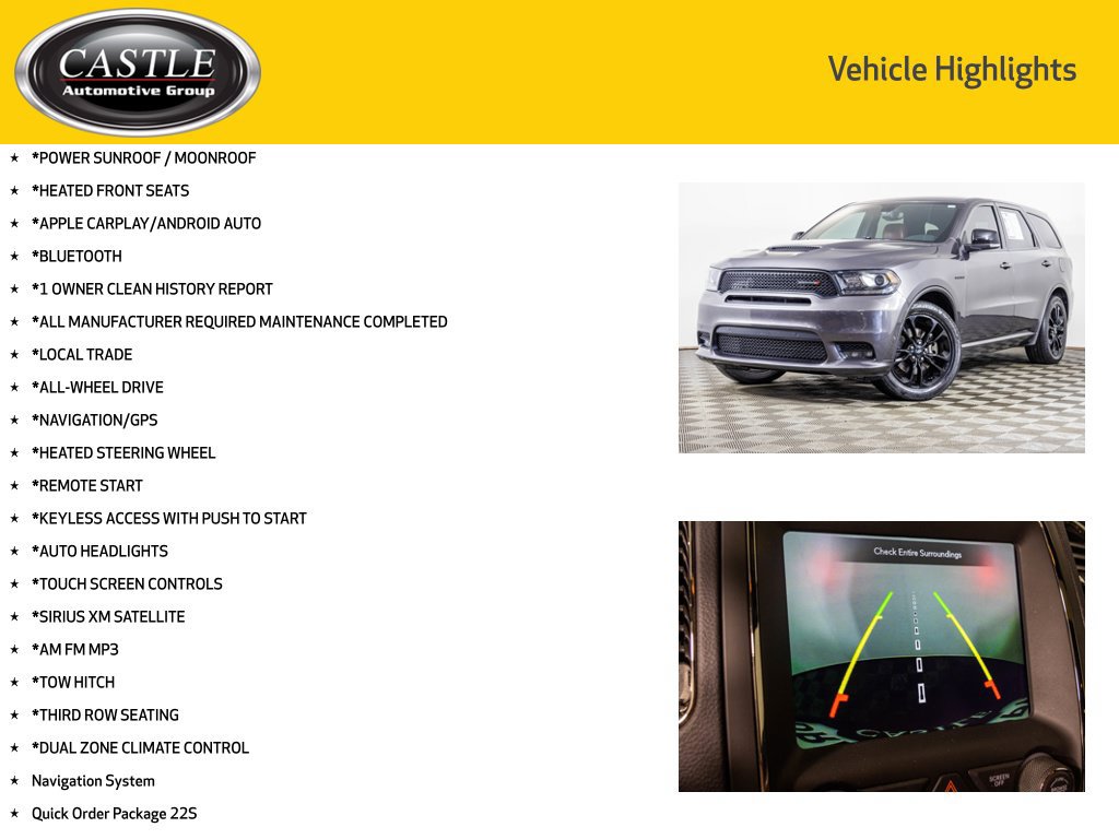 Used 2020 Dodge Durango R/T w/ Blacktop Package AWD/4WD image 3